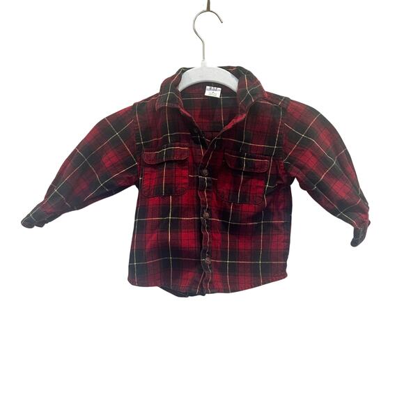 Grateful Dead Bears Toddler Plaid Flannel Button Down Shirt XL 18 Months Unique - Picture 3 of 4